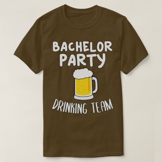 独身パーティーの飲み会チーム5 Tシャツ (デザイン正面)