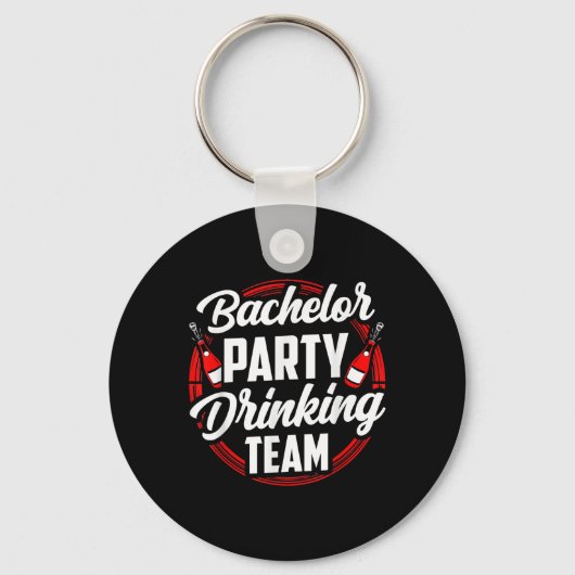 独身パーティーの飲み会チーム 花婿 花嫁 キーホルダー (正面)