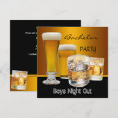 独身パーティーの飲み会 招待状 (正面/裏面)