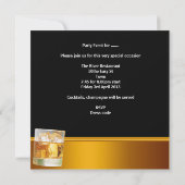 独身パーティーの飲み物 ビール 男の子の夜の外出 招待状 (裏面)