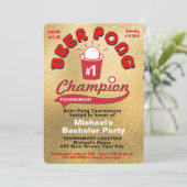 独身パーティービールポン 招待状 (スタンド正面)