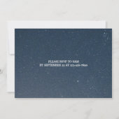 独身パーティー ゴールドリボン 星空の招待状 招待状 (裏面)