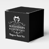 独身パーティー タキシード ネクタイ 2日酔い フェイバーボックス (正面サイド)