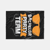 独身パーティー チーム 花婿 花嫁 _2  フリースブランケット (正面(横))