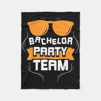 独身パーティー チーム 花婿 花嫁 _2  フリースブランケット