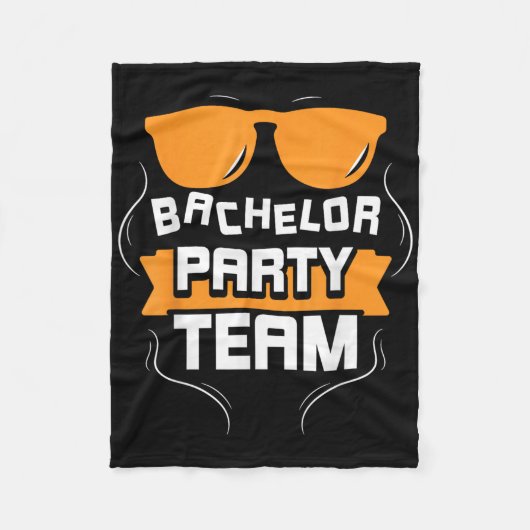 独身パーティー チーム 花婿 花嫁 _2  フリースブランケット (正面)