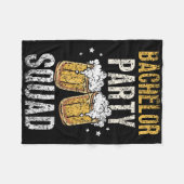 独身パーティー チーム 花嫁 花婿 チーム _4  フリースブランケット (正面(横))