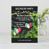 独身パーティー/ハネムーン・パーティー! 編集可能なテキスト 招待状 (スタンド正面)