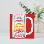 独身パーティー ビアマグ 招待状 (スタンド正面)