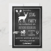 独身パーティー　乾杯！チョークボード招待状 招待状 (正面)