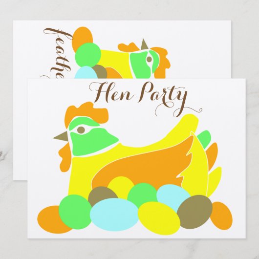 独身パーティー 招待状 (正面/裏面)