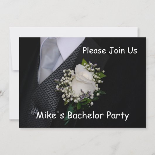 独身パーティー 招待状 (正面)