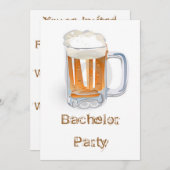 独身パーティー 招待状 (正面/裏面)