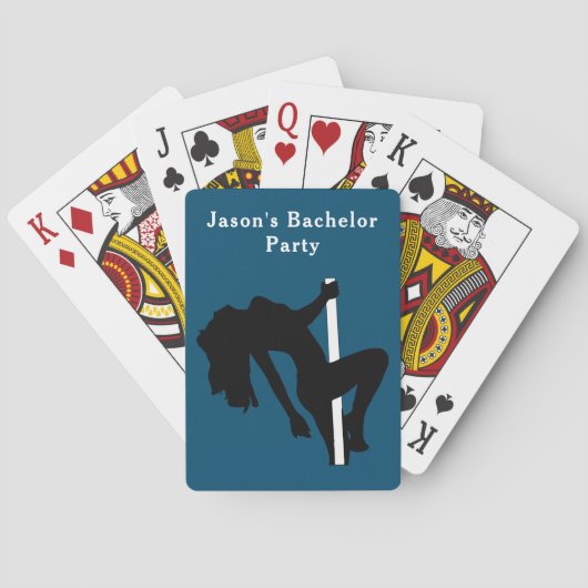 独身パーティー 男子のみんなで夜の外出 シルエットダンサー トランプ (裏面)