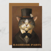 独身パーティー,花婿シャワー,ハングマンズパーティー.... 招待状 (正面/裏面)