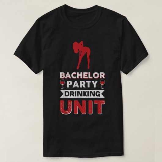 独身パーティー 飲みユニット Tシャツ (デザイン正面)