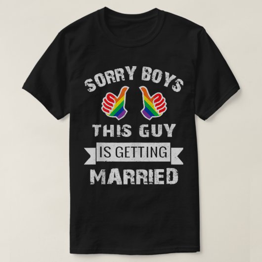 独身パーティーLGBTプライドギフト花婿花嫁 Tシャツ (デザイン正面)