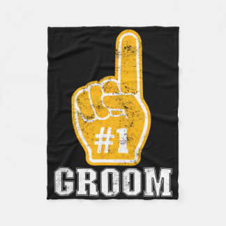 独身パーティ オレンジ フォーム フィンガー グルーム 1 フリースブランケット
