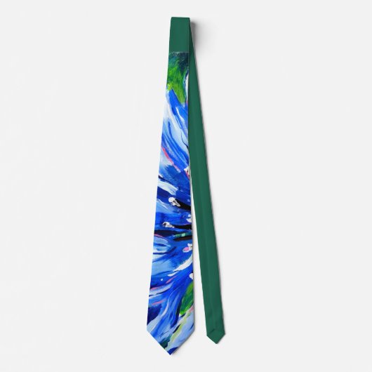 独身ボタンの花 ネクタイ (正面)