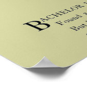 独身ボタン ポスター (角)