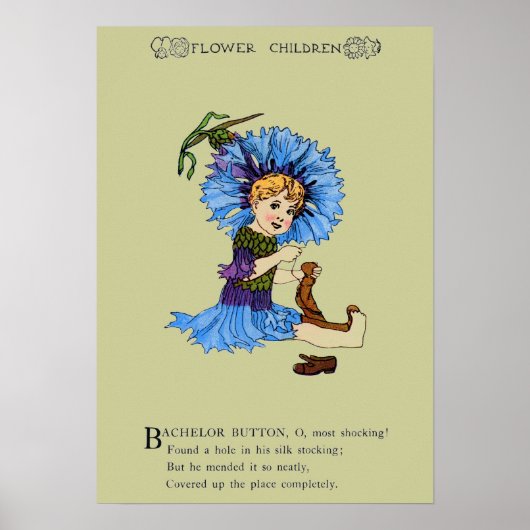 独身ボタン ポスター (正面)