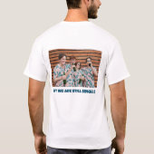 独身写真おもしろいパーティー Tシャツ (裏面)