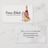 独身女性のパーティー計画を立てる 名刺 (正面/裏面)