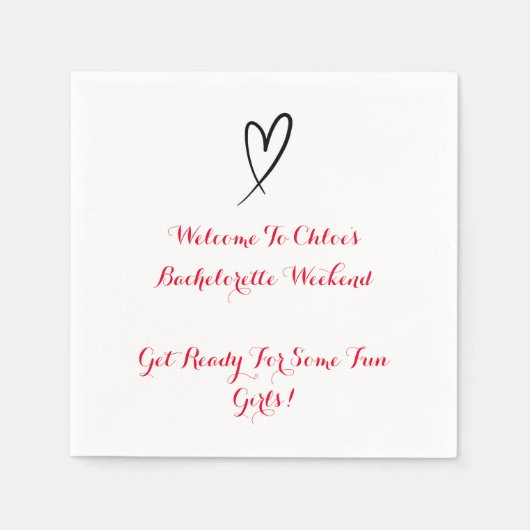 独身女性のパーティー スタンダードカクテルナプキン (正面)