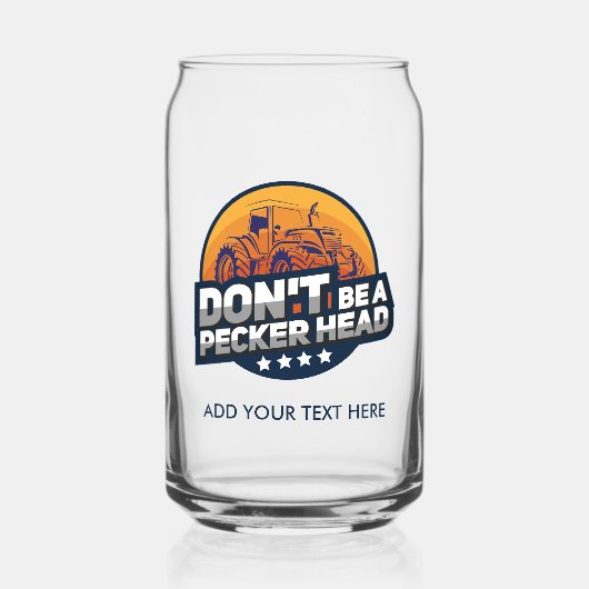 独身女性の最後の夜の悪ふざけ ペッカーヘッド チキン ガラス缶 (正面)