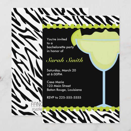 独身女性の最後の夜 招待状 (正面/裏面)