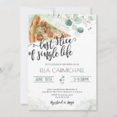 独身最後のスライス ブライダルシャワー 招待状 (正面)