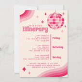 独身最後のディスコテーマ週末の招待状 招待状 (裏面)