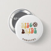 独身最後のディスコパーティー　花嫁名　レトロ　カスタム 缶バッジ (正面&裏面)