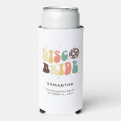 独身最後のディスコ 新婦名前 レトロ オーダーメイド スリム缶クーラー (Seltzer正面)