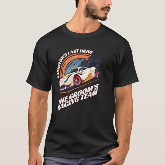 独身最後のドライブ 22  車  独身パーティー Tシャツ (正面)