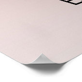 独身最後のバラ ローズゴールド グリッター ポスター (角)