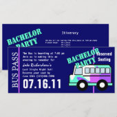 独身最後のパーティーバスパス 招待状 (正面/裏面)