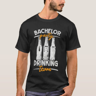 独身最後のパーティー 飲み会 仲間 花婿チーム Tシャツ