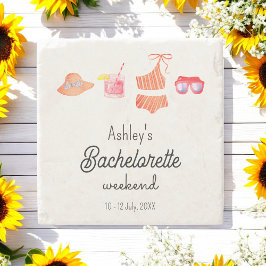 独身最後のビーチでのビキニ週末 ストーンコースター