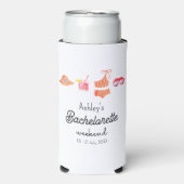 独身最後のビーチウィークエンドサマー パーティー スリム缶クーラー (Seltzer正面)
