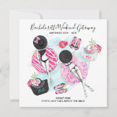 独身最後のビーチウィークエンド招待状 セーブザデート (正面)