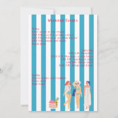 独身最後のビーチパーティー招待状と予定表 招待状 (裏面)