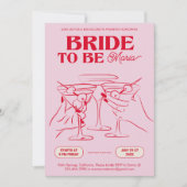 独身最後のピンクウィークエンドパーティー招待状 招待状 (正面)