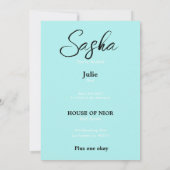 独身最後のファッション雑誌招待状 招待状 (裏面)