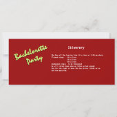 独身最後の夜のバスパス 招待状 (裏面)