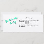 独身最後の夜のバスパス 招待状 (裏面)