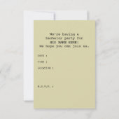 独身最後の夜のパスポート 招待状 (裏面)