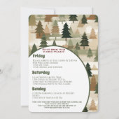 独身最後の夜のフランルとフィズの木のぬくもりある森 招待状 (裏面)