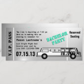 独身最後の夜のリムジン・パス 招待状 (正面/裏面)