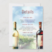 独身最後の夜のワインツアー目的地 招待状 (裏面)